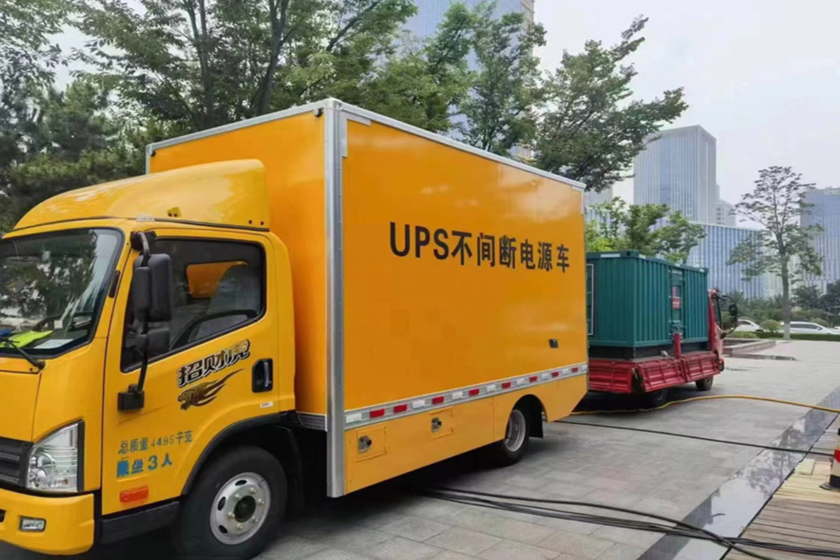 中山发电机租赁施工现场